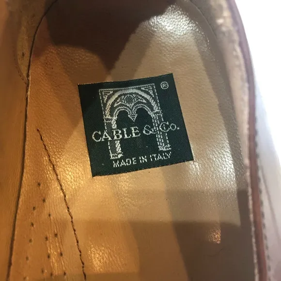 Cable &amp; Co. Italian Leather Monk Strap Brown Shoes