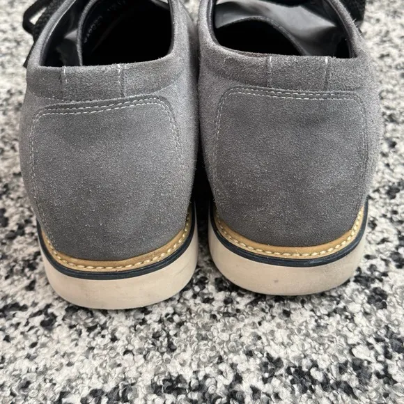 Calto Dress Shoes Men's 11 Grey Suede Height Increase 2.8 in. Y42023