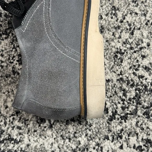 Calto Dress Shoes Men's 11 Grey Suede Height Increase 2.8 in. Y42023