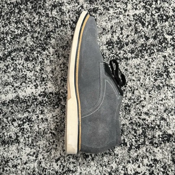 Calto Dress Shoes Men's 11 Grey Suede Height Increase 2.8 in. Y42023