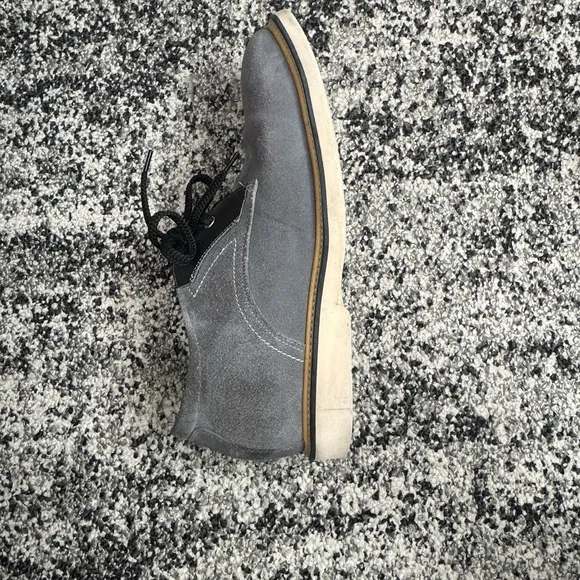 Calto Dress Shoes Men's 11 Grey Suede Height Increase 2.8 in. Y42023
