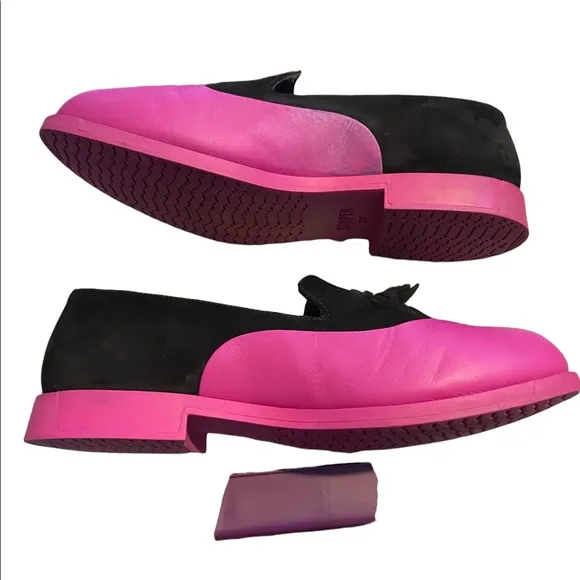 Camper Bowie Tassle Pink With Black Detail Slip On Oxford Size 37 Shoes.
