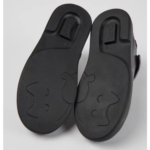 Camper TWINS Mary Jane Girls Black Leather Ortholite Shoes Girls Size K 3 EU 35
