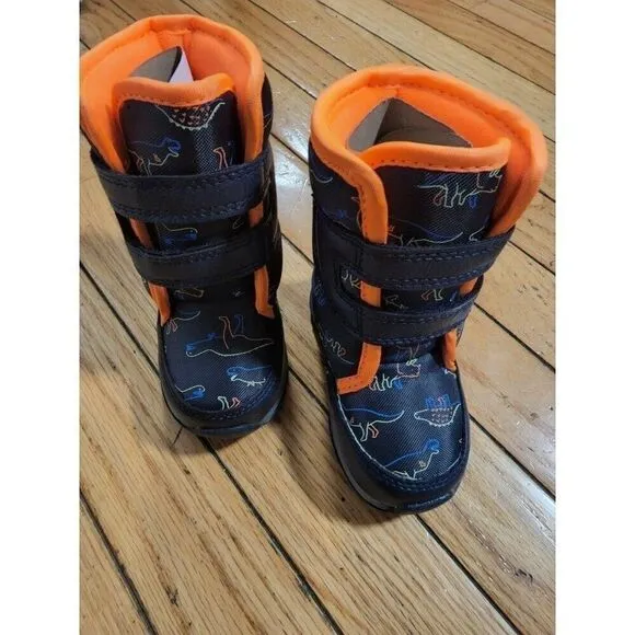 Carter's Unisex-Child Grady Light Up Snow Boots Navy Toddler Size 5