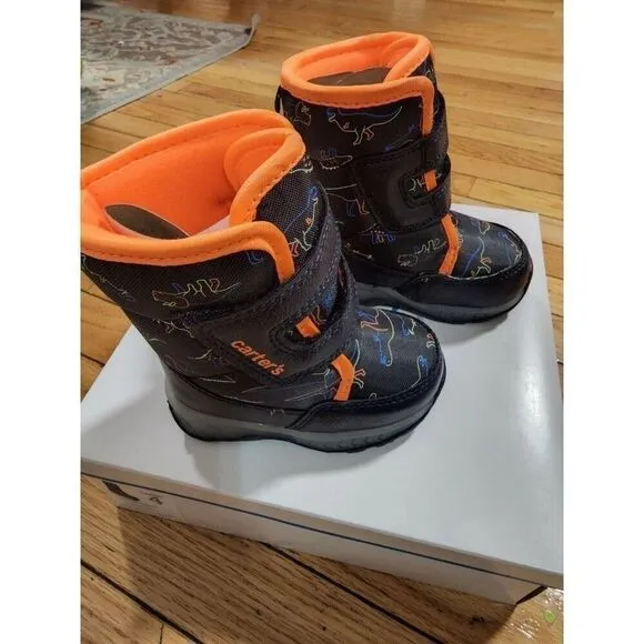 Carter's Unisex-Child Grady Light Up Snow Boots Navy Toddler Size 5