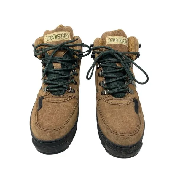 CedarCrest Mens Brown Forrest Green Trekking Boots Size 9 Hiking Cedar Crest