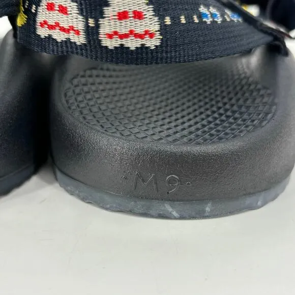 Chaco Men's Classic Sandals Pac-Man Scaredy Ghost Navy Size 9