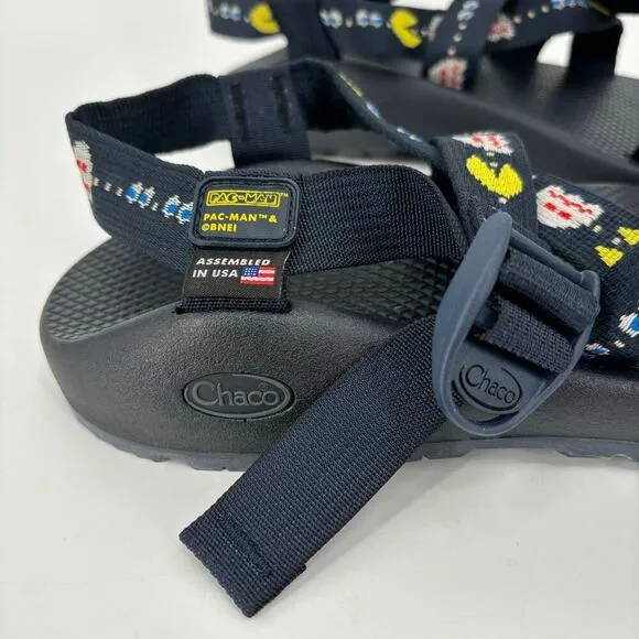 Chaco Men's Classic Sandals Pac-Man Scaredy Ghost Navy Size 9