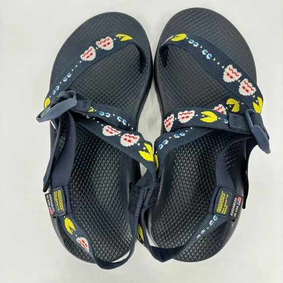 Chaco Men's Classic Sandals Pac-Man Scaredy Ghost Navy Size 9