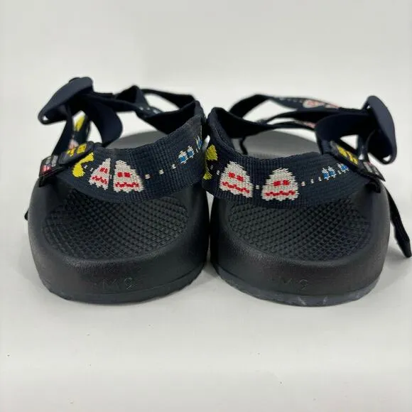 Chaco Men's Classic Sandals Pac-Man Scaredy Ghost Navy Size 9