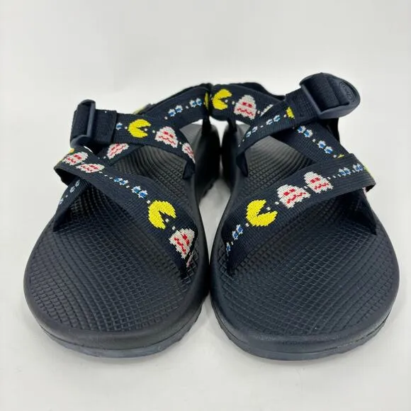 Chaco Men's Classic Sandals Pac-Man Scaredy Ghost Navy Size 9