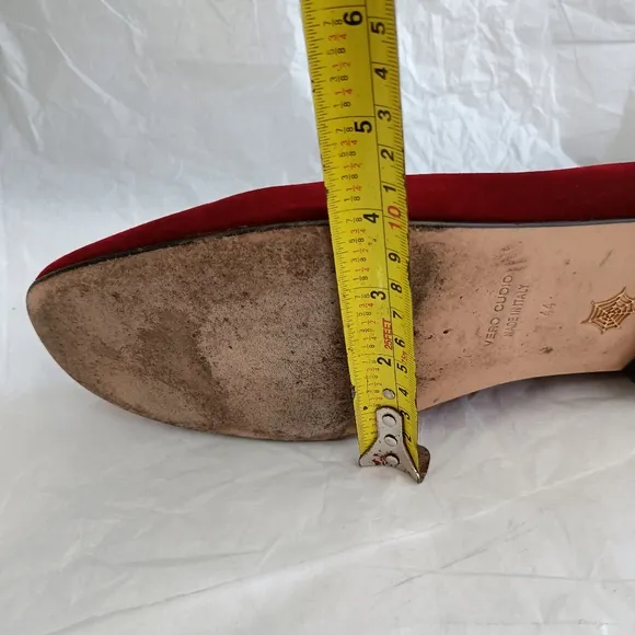 Charlotte Olympia  Cat red velvet slipper 44