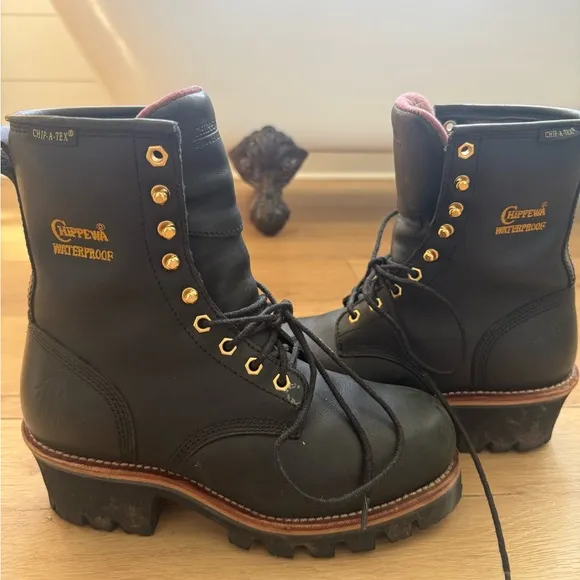 Chippewa Tinsley Black Leather Boots