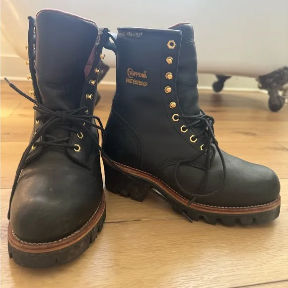 Chippewa Tinsley Black Leather Boots