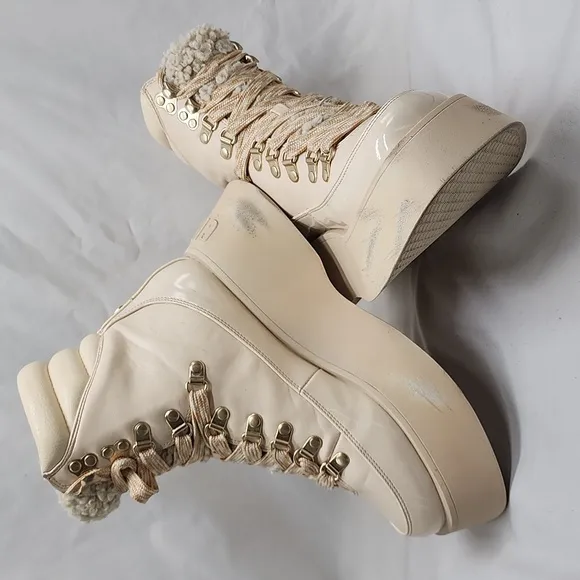CIRCUS NY●BY SAM EDELMAN●LADIES 6.5●GAIL●DISTRESSED● LACE-UP HIKING BOOTS●NWOB●