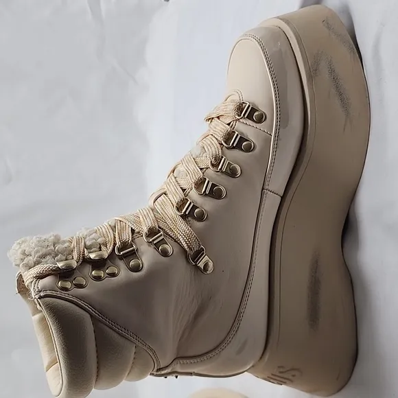 CIRCUS NY●BY SAM EDELMAN●LADIES 6.5●GAIL●DISTRESSED● LACE-UP HIKING BOOTS●NWOB●