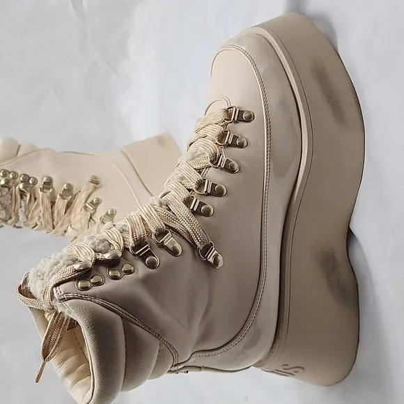 CIRCUS NY●BY SAM EDELMAN●LADIES 6.5●GAIL●DISTRESSED● LACE-UP HIKING BOOTS●NWOB●