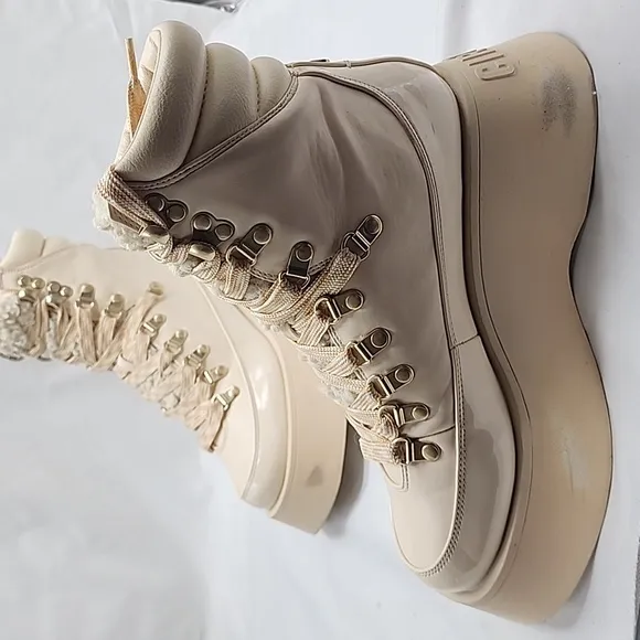 CIRCUS NY●BY SAM EDELMAN●LADIES 6.5●GAIL●DISTRESSED● LACE-UP HIKING BOOTS●NWOB●