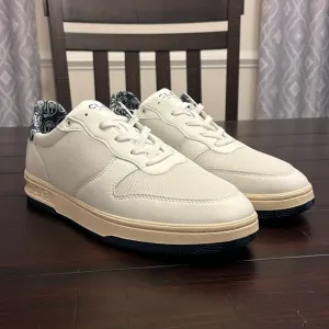 Clae Los Angeles Malone Lite Leather shoes sneakers white paisley Mens Size 10.5