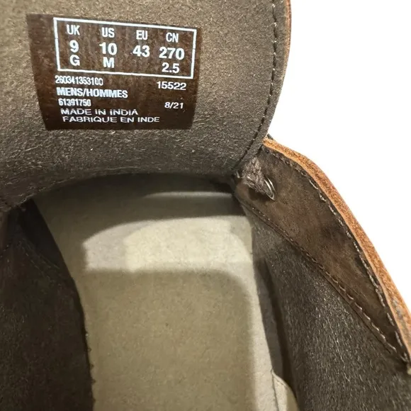 Clarks Bushacre 2  Sz 10 Chukka Desert Boots Brown Leather Shoes 15522