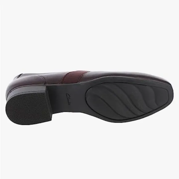 Clark’s collection women’s 10 M burgandy juliet gem leather shoes.