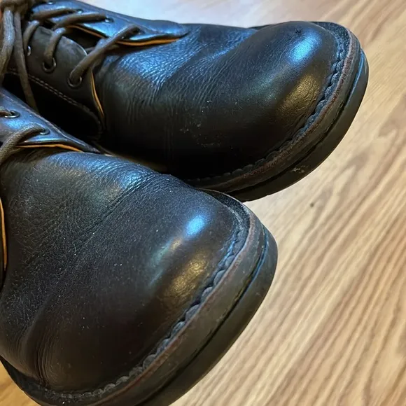 CLARKS PEBBLED LEATHER LACE UP DRESS CASUAL SHOES DARK BROWN SIZE 10W