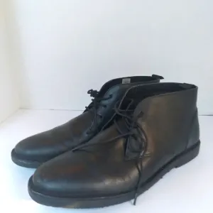Classic‎ Black Leather Chukka Boots Casual Dress Shoes Minimalist Desert Boots