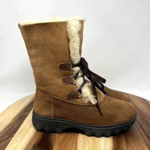 Cloud Nine Sheepskin Women's 7 Brown Rosalita Sheepskin Lined Warm Boots