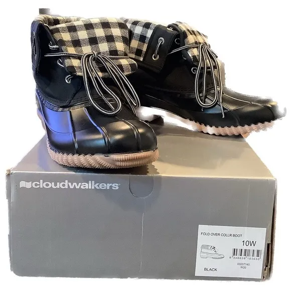 Cloudwalkers WIDE FIT 7W &amp; 10W Fold Over Collar Weather Boots (HY08)