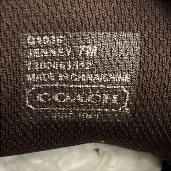 COACH Authentic &quot;Jenney&quot; Brown and Gold Sneakers with Velcro Closure