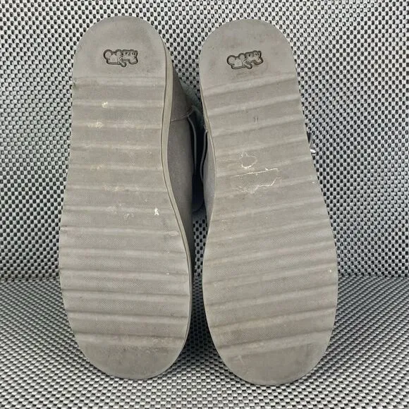 Coach Boots  Womens Size 9.5 B Gray Logo Warm Shearling Lined Winter Casual