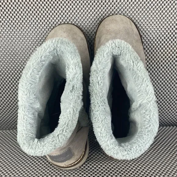 Coach Boots  Womens Size 9.5 B Gray Logo Warm Shearling Lined Winter Casual