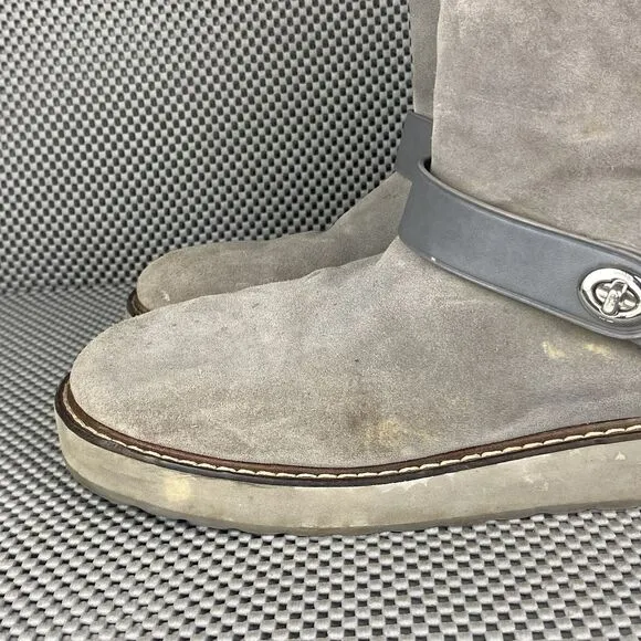 Coach Boots  Womens Size 9.5 B Gray Logo Warm Shearling Lined Winter Casual