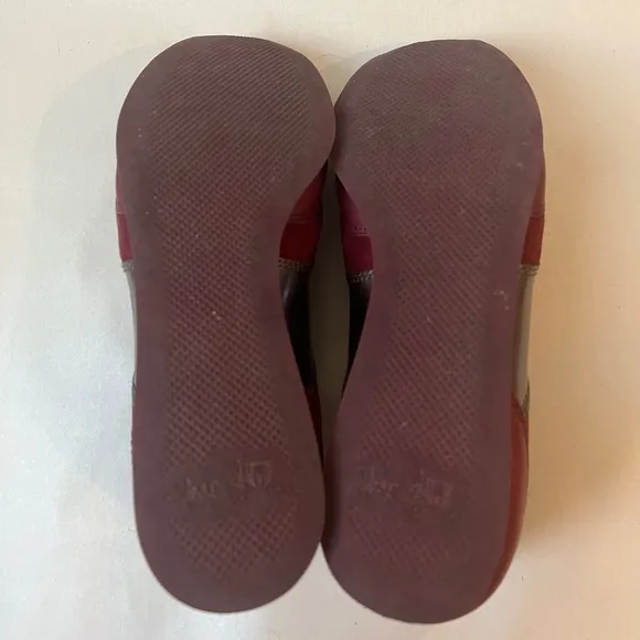 COACH RAYLEN SUEDE SNEAKERS SHOES Gunmetal Cerise‎ Burgundy Leather Logo