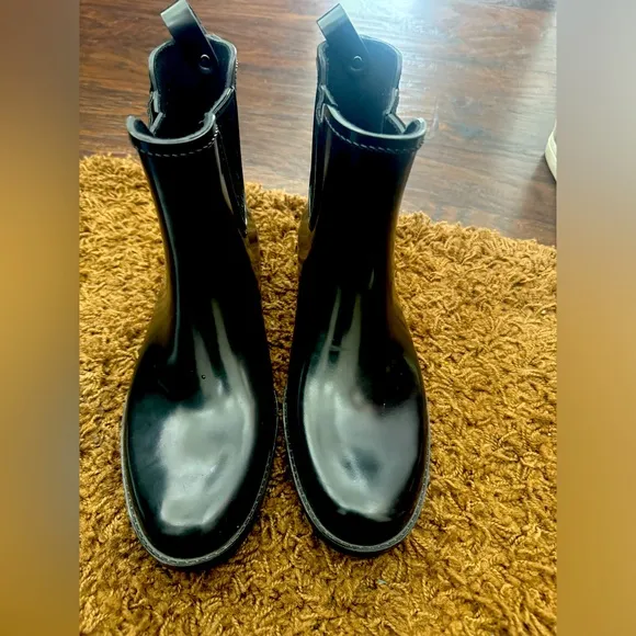 COACH TYLER SHINY RUBBER RAIN BOOTIE SZ 10