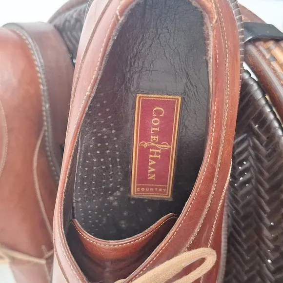 Cole Haan Country Shoes Men’s Sz 11.5 D Walnut Brown Split Toe Oxford Leather
