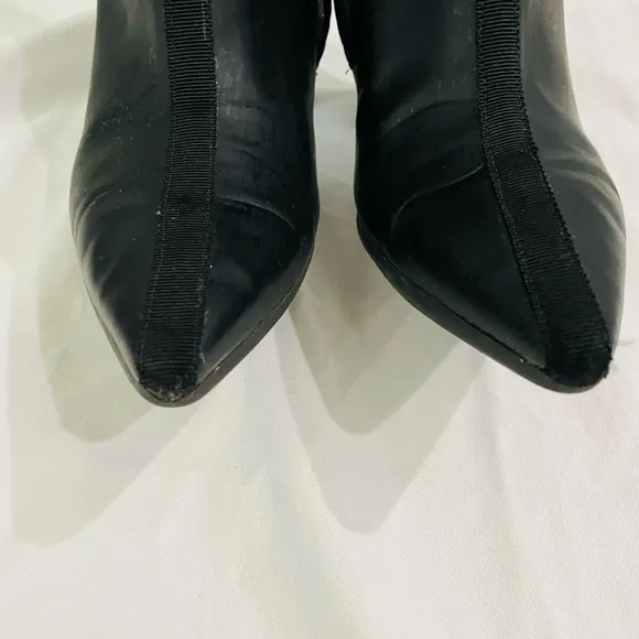 COLE HAAN G SERIES TALL Ruffle Black Rain-boots Size 8.5B