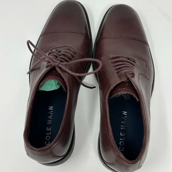 Cole Haan Grand 360 C38445 Mens Sz 7 Burgundy Cap Toe Oxford Shoes