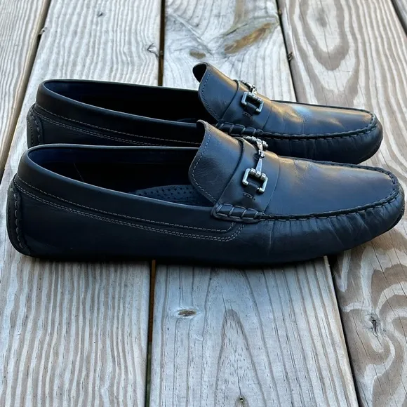 Cole Haan Grand OS Men's Loafers 13M Black Leather Horsebit Slip-On Shoes C24714