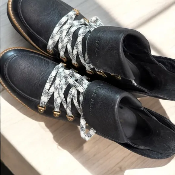 Cole Haan Grand.OS Waterproof Leather Wedge Hiker Boots – Size 9