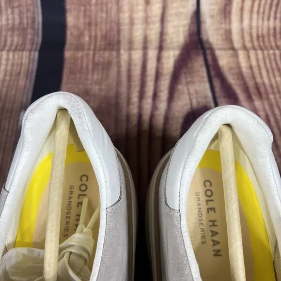 Cole Haan Grandpro TopSpin Sneaker White Dove Metallic Men’s 10.5 GP Low Shoes