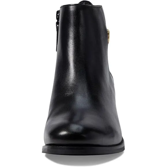 Cole Haan Holis 13811314 Boots Women's US 8.5 Black Leather Bootie Shoes ZPO1106