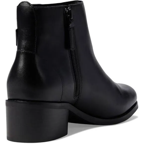 Cole Haan Holis 13811314 Boots Women's US 8.5 Black Leather Bootie Shoes ZPO1106