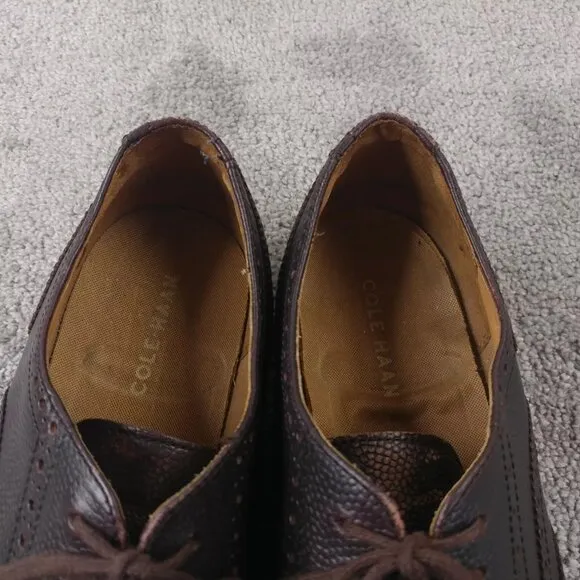 Cole Haan LunarGrand Mens Size 11.5 Shoes Brown Leather Wingtip Oxford Lace Up