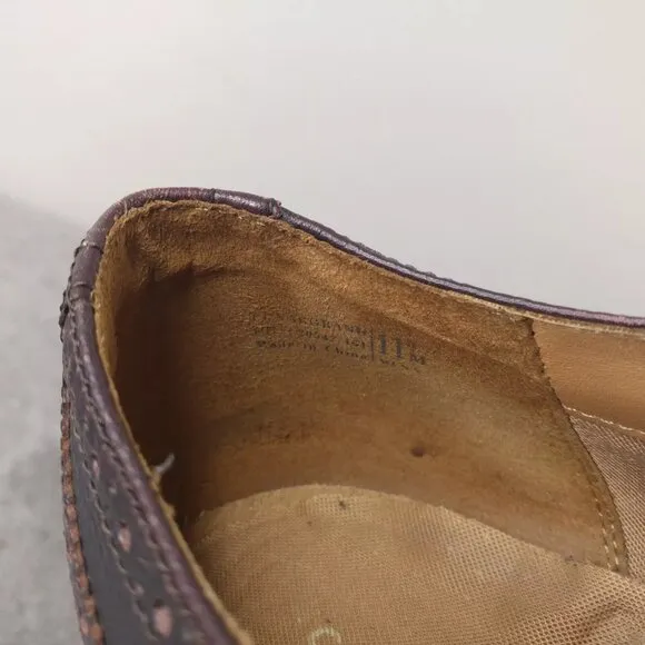 Cole Haan LunarGrand Mens Size 11.5 Shoes Brown Leather Wingtip Oxford Lace Up
