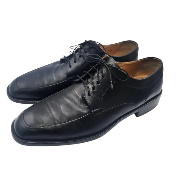 Cole Haan Mens Black Lace up Leather Oxfor9Dress‎ Shoes Size 12