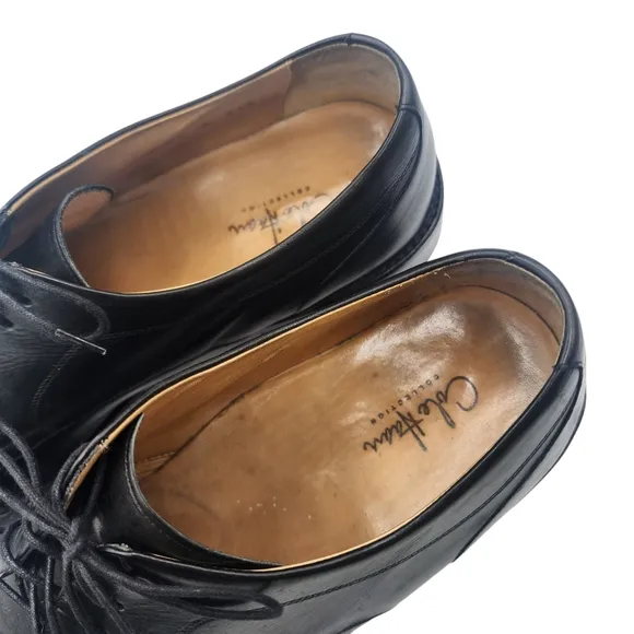 Cole Haan Mens Black Lace up Leather Oxfor9Dress‎ Shoes Size 12