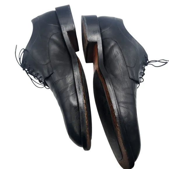 Cole Haan Mens Black Lace up Leather Oxfor9Dress‎ Shoes Size 12