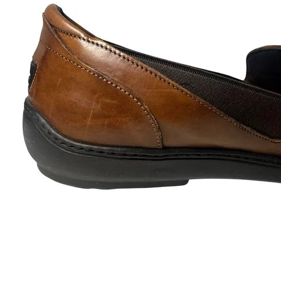 COLE HAAN Mens Bragano Woven Leather  Loafer Shoes Sz 10 M Resort Brown