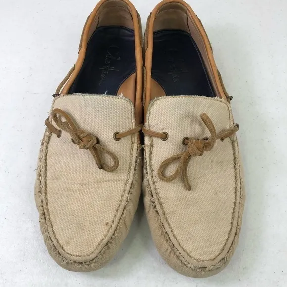 Cole Haan Nike Air Limited Edition Canvas Leather Driving Loafer Shoes